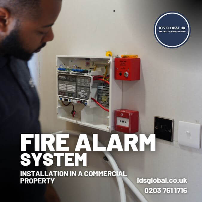 Fire alarm system installation in commerical premises