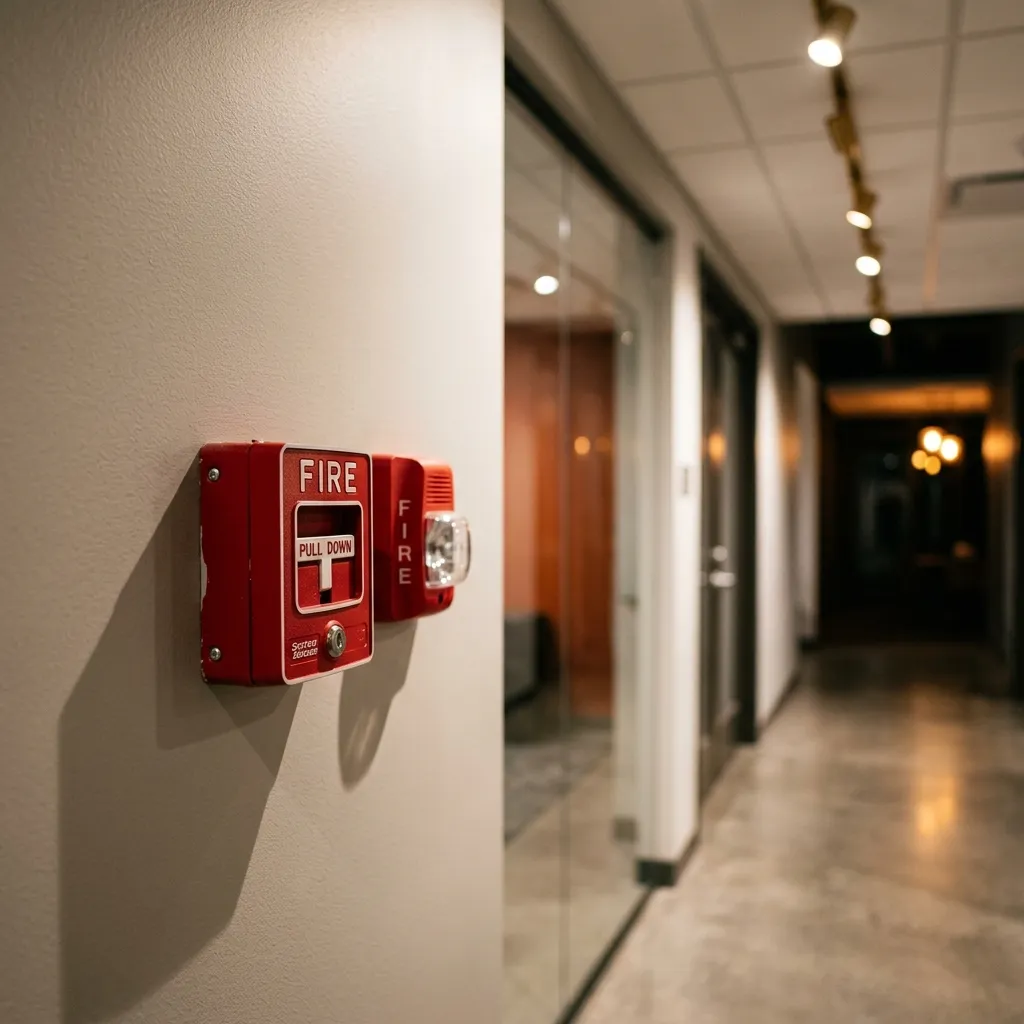 Fire safety services — fire alarms, extinguishers and fire doors